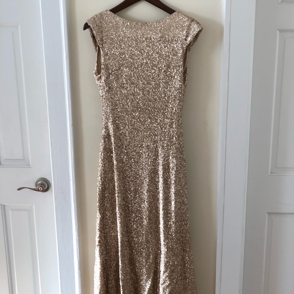 Sorella Vita Rose Gold Bridesmaid Sequins Gown - Picture 2 of 5
